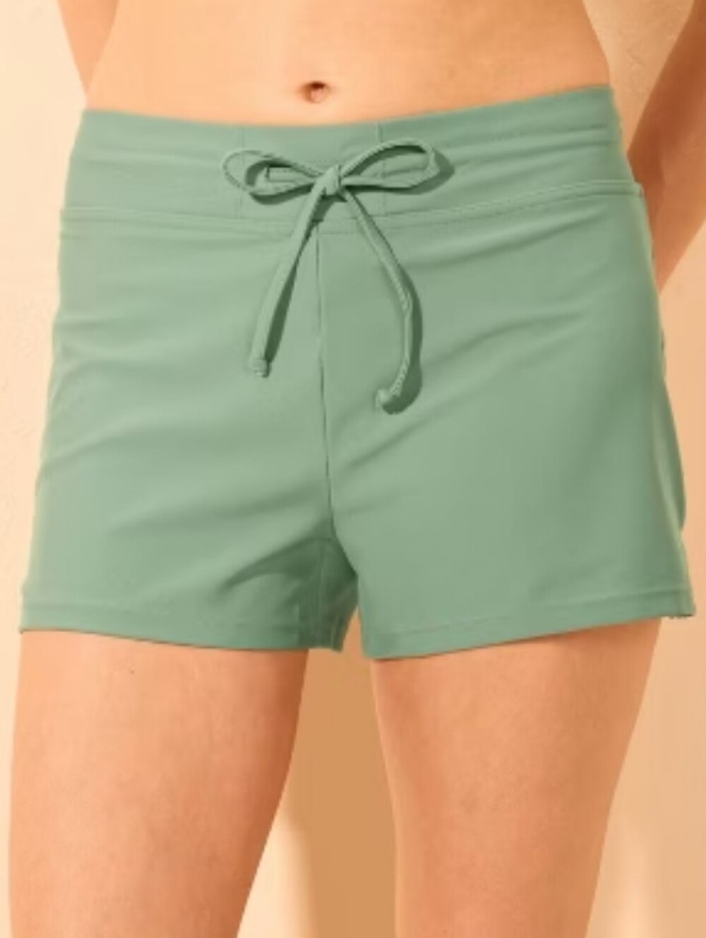 Shade & Shore Sage Green Athletic Swim Shorts Large New Women's Cover-up